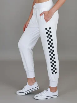 3rd Story Izzy - Ava Cheque Print Sweatpants< Sweatpants|Joggers