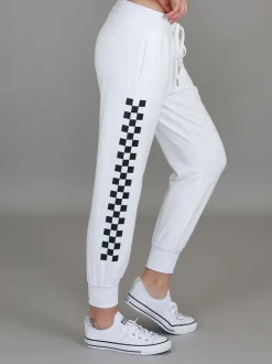 3rd Story Izzy - Ava Cheque Print Sweatpants< Sweatpants|Joggers
