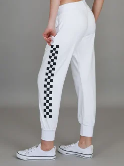 3rd Story Izzy - Ava Cheque Print Sweatpants< Sweatpants|Joggers