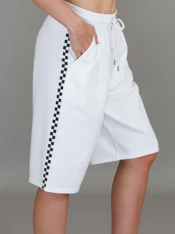 3rd Story Izzy - Liv Cheque Print Long Shorts< Shorts