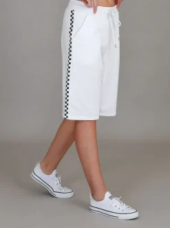 3rd Story Izzy - Liv Cheque Print Long Shorts< Shorts