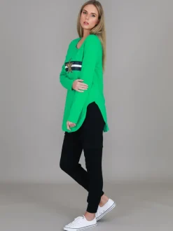 3rd Story Jolie Gold Star Long Sleeve T Shirt< Long Sleeves