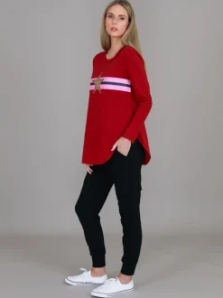 3rd Story Jolie Gold Star Long Sleeve T Shirt< Long Sleeves