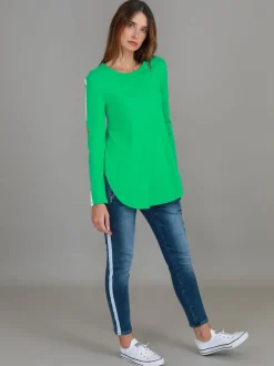 3rd Story Junee Curved Hem T Shirt< Long Sleeves