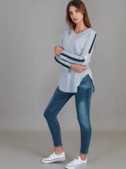 3rd Story Junee Curved Hem T Shirt< Long Sleeves