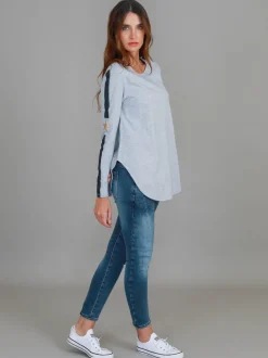 3rd Story Junee Curved Hem T Shirt< Long Sleeves