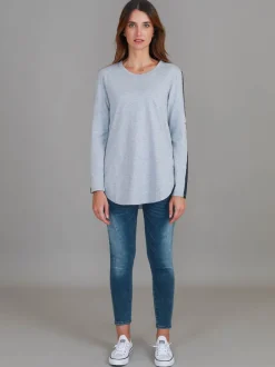 3rd Story Junee Curved Hem T Shirt< Long Sleeves