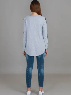 3rd Story Junee Curved Hem T Shirt< Long Sleeves