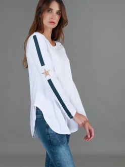 3rd Story Junee Curved Hem T Shirt< Long Sleeves