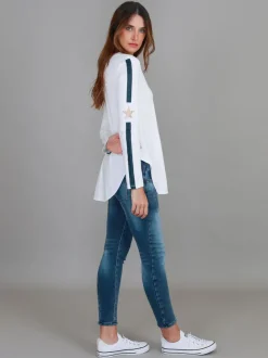 3rd Story Junee Curved Hem T Shirt< Long Sleeves
