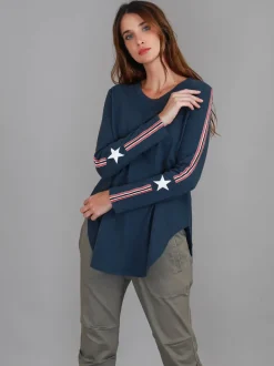 3rd Story Junee Twin Stripe Star T Shirt< Long Sleeves