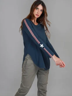 3rd Story Junee Twin Stripe Star T Shirt< Long Sleeves