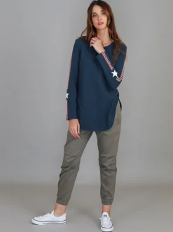 3rd Story Junee Twin Stripe Star T Shirt< Long Sleeves