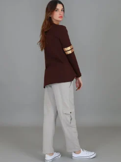 3rd Story Kiara Twin Gold Stripe T Shirt< Long Sleeves