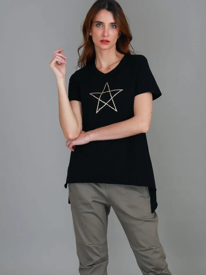 3rd Story Krystal Gold Star S/S Tee< Short Sleeves