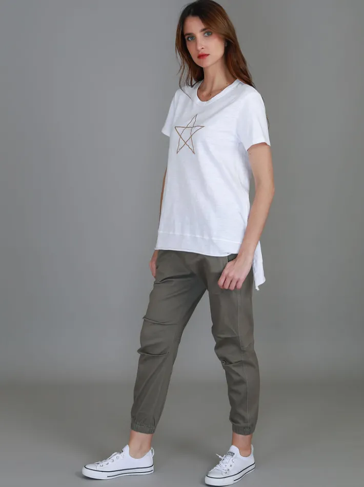 3rd Story Krystal Gold Star S/S Tee< Short Sleeves