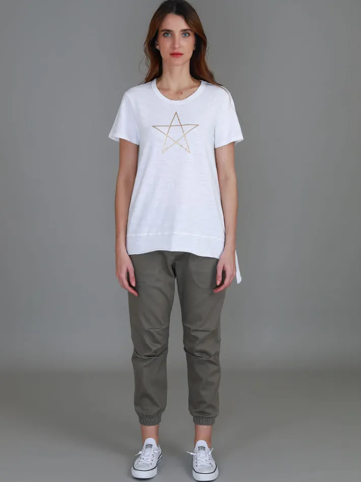 3rd Story Krystal Gold Star S/S Tee< Short Sleeves