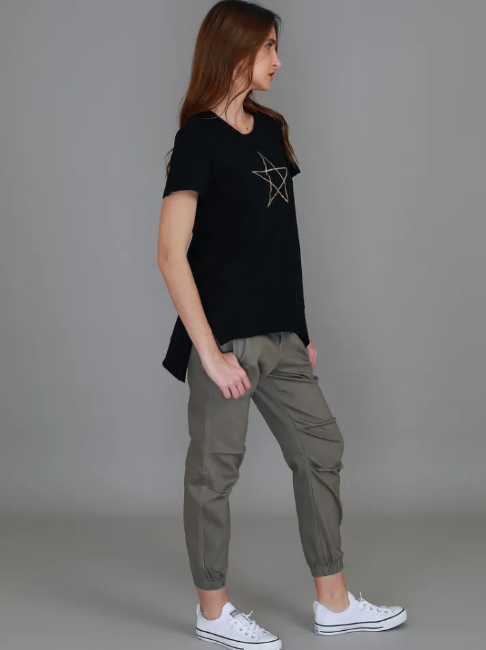 3rd Story Krystal Gold Star S/S Tee< Short Sleeves