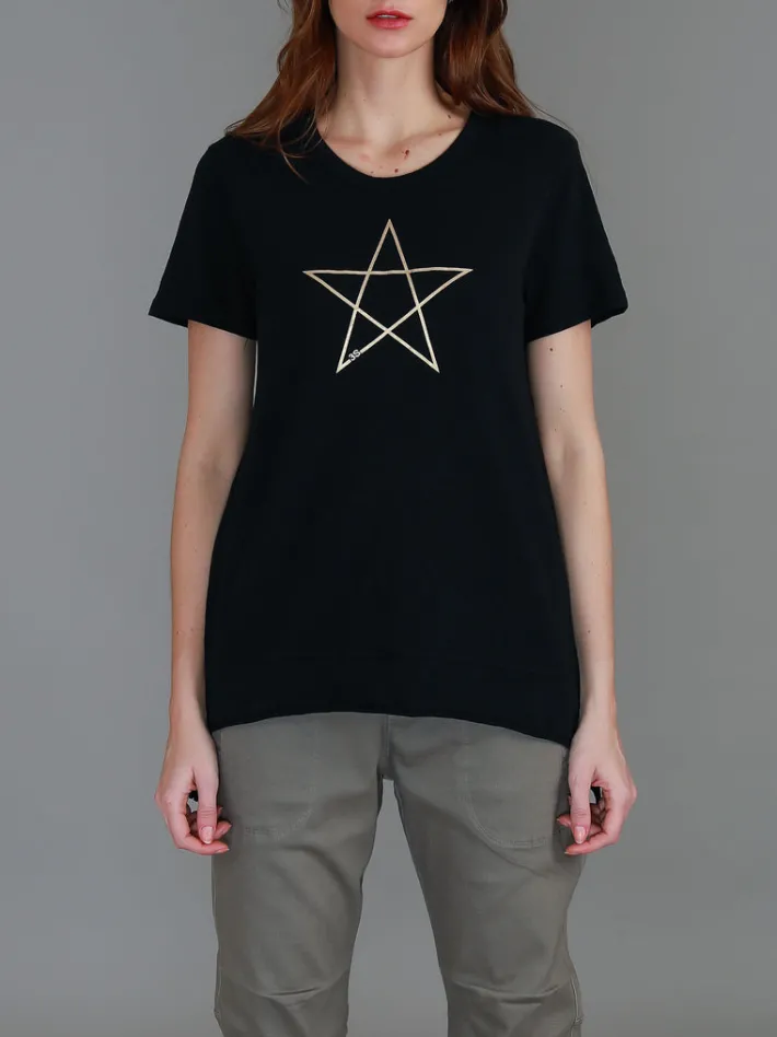 3rd Story Krystal Gold Star S/S Tee< Short Sleeves