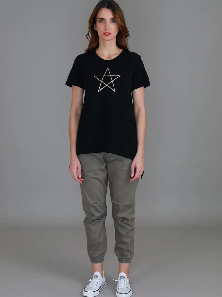 3rd Story Krystal Gold Star S/S Tee< Short Sleeves