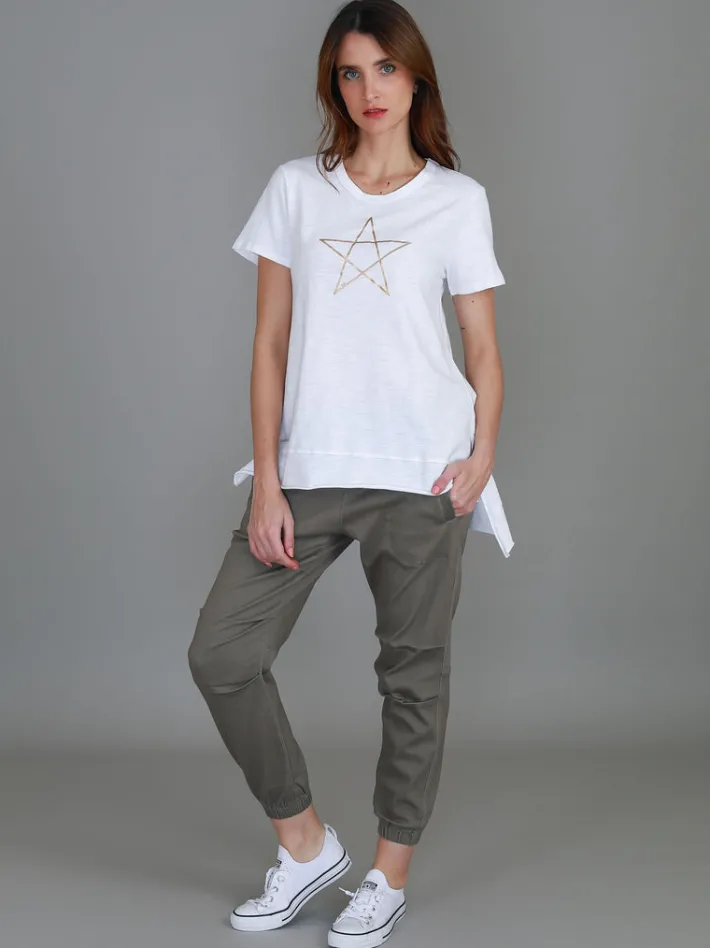 3rd Story Krystal Gold Star S/S Tee< Short Sleeves