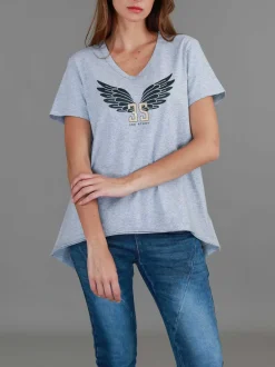3rd Story Leane 3S Wing Print T Shirt< Short Sleeves