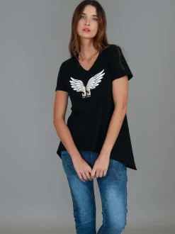 3rd Story Leane 3S Wing Print T Shirt< Short Sleeves