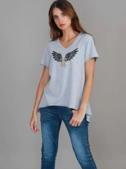 3rd Story Leane 3S Wing Print T Shirt< Short Sleeves