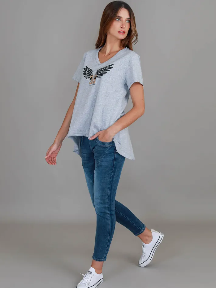 3rd Story Leane 3S Wing Print T Shirt< Short Sleeves