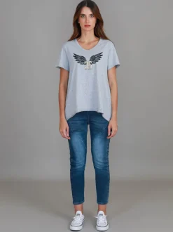 3rd Story Leane 3S Wing Print T Shirt< Short Sleeves