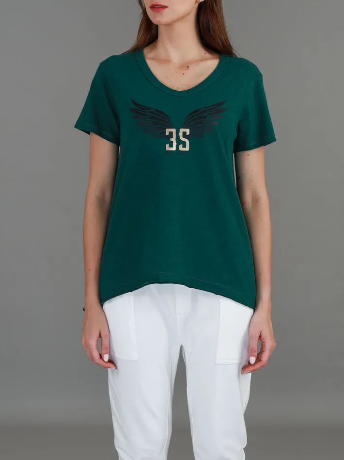 3rd Story Leane 3S Wing Print T Shirt< Short Sleeves