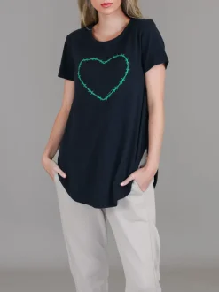3rd Story Mabel Heart T Shirt< Short Sleeves