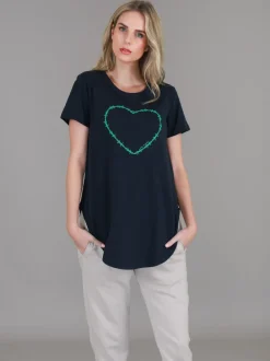 3rd Story Mabel Heart T Shirt< Short Sleeves
