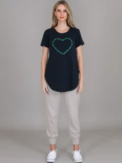 3rd Story Mabel Heart T Shirt< Short Sleeves