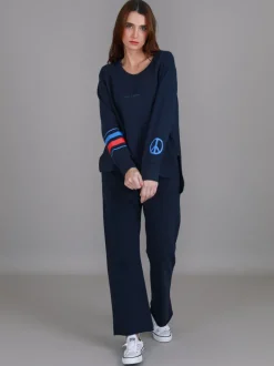 3rd Story Maggie Peace n Stripe Sweatshirt< Sweatshirts|Sweatshirts
