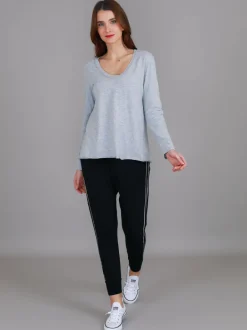 3rd Story Margo Scoop Neck T Shirt< Long Sleeves
