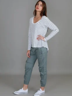 3rd Story Margo Scoop Neck T Shirt< Long Sleeves