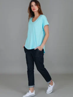 3rd Story Milan Cuff Sleeve T Shirt< Short Sleeves