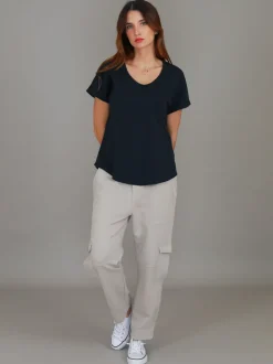 3rd Story Milan Cuff Sleeve T Shirt< Short Sleeves