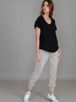 3rd Story Milan Cuff Sleeve T Shirt< Short Sleeves