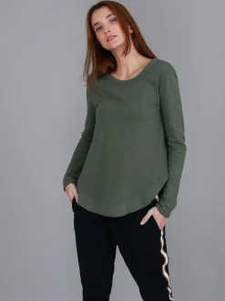 3rd Story Mosman Curved Hem Long Sleeve T Shirt< Long Sleeves