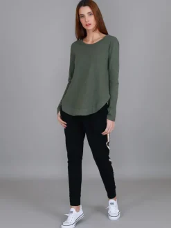 3rd Story Mosman Curved Hem Long Sleeve T Shirt< Long Sleeves