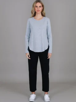 3rd Story Mosman Curved Hem Long Sleeve T Shirt< Long Sleeves
