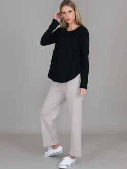 3rd Story Mosman Curved Hem Long Sleeve T Shirt< Long Sleeves
