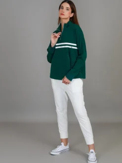 3rd Story Mylo - Ali Half Zip Stripe Print Sweatshirt< Sweatshirts|Sweatshirts