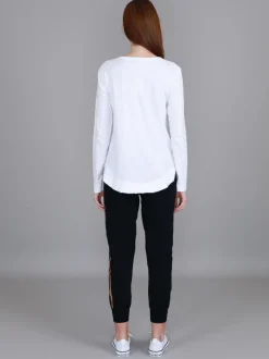 3rd Story Nora Print Curved Hem T Shirt< Long Sleeves