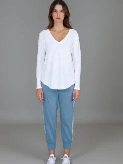3rd Story Nora V Neck T Shirt< Long Sleeves