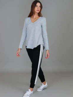 3rd Story Nora V Neck T Shirt< Long Sleeves