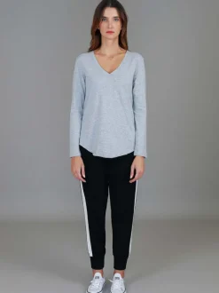 3rd Story Nora V Neck T Shirt< Long Sleeves