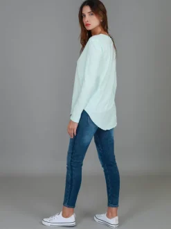 3rd Story Nora V Neck T Shirt< Long Sleeves